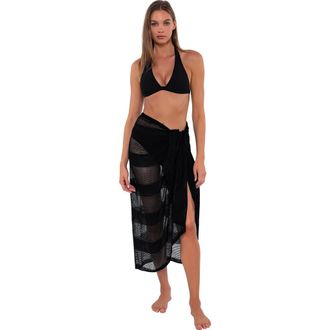 Sunsets Paradise Cover-up Pareo in Black at Nordstrom
