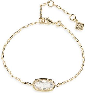Kendra Scott Elaina Luxe Chain Bracelet in Gold White Cubic Zirconia at Nordstrom