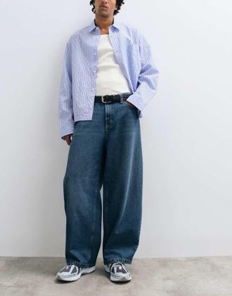 Jack & Jones Joey jeans barrel lavaggio blu scuro