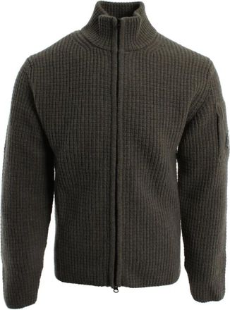 C.P. Company Zip Cardigan - Heren - Vesten - Grijs - 2XL - Wol - Truien & Vesten