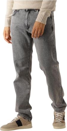 Woodbird Grijze Straight Leg Jeans voor Heren - Heren - Slim Fit Jeans - Grijs - W30 L34 - Katoen - Jeans