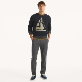 Nautica Mens Flat-Front Performance Pant