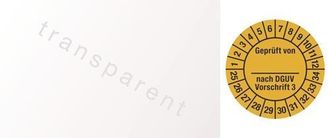 OEM Autocollant De Contr&ocirc;le Pluriannuel L25xl60mm J.2025-2034 Feuille