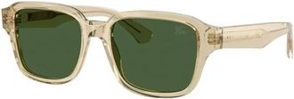 Burberry Be 4484 Vierkante Zonnebril - Heren - Zonnebrillen - Beige - 53 MM - Accessoires