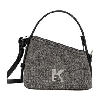 Karl Lagerfeld Tassen, Dames, Zwart, ONE Size, Denim, Mini Crossbody Tas