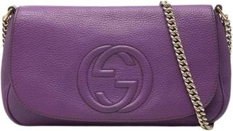 Gucci Pre-owned Cross Body Bags, female, Purple, Size: ONE SIZE Pre-owned Crossbody Bag