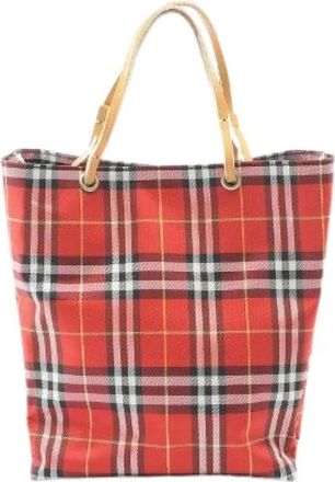 Burberry Pre-owned Tote Bags, female, Multicolor, Size: ONE SIZE Pre-owned Nova Check Canvas Leather Handbag