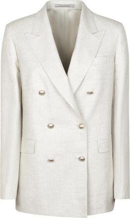 Tagliatore Jasmine Jacket - Dames - Blazers - Wit - M - Wol - Jassen