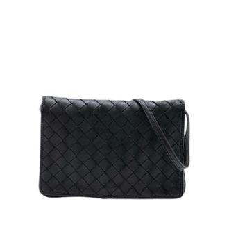 Bottega Veneta Pre-owned Cross Body Bags, female, Black, Size: ONE SIZE Pre-owned Woven Crossbody Bag