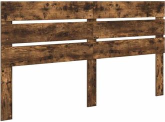 vidaXL Headboard with Headboard Smoked Oak 200 cm Engineered Wood vidaXL