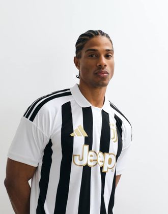 adidas adidas Football - Juventus 26 - Maglia Home bianca e nera a righe-Bianco