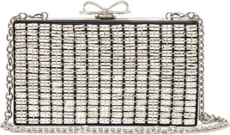 Self Portrait Clutch de malla de cristal - Bags - Mujer - Gris - ONE SIZE