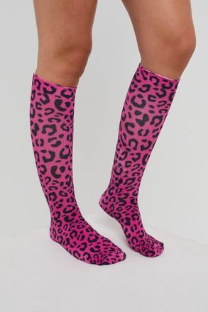 OOSC Hotel California Pink Leopard Print / Snowboard Sock at Nordstrom, Size Small