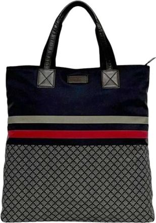Gucci Pre-owned Tote Bags, unisex, Blue, Size: ONE SIZE Pre-owned Nylon Tote Bag