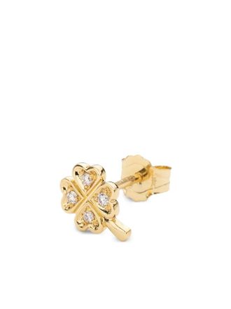 WHITEbIRD 18K yellow gold Clover diamond earrings - Oro