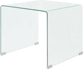vidaXL Vidaxl - Mesa De Centro Vidrio Templado 49,5x50x45 Cm Claro