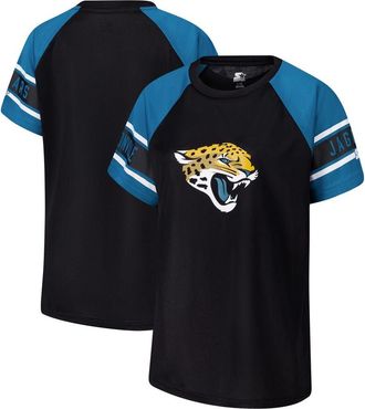 Starter Womens Starter Black Jacksonville Jaguars 1st Rounder Color Block Raglan Top at Nordstrom, Size Xx-Large