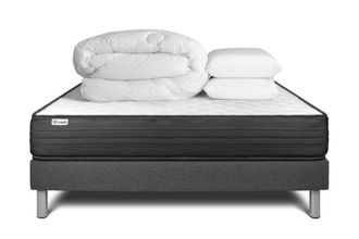 VITALIT Pack colch&oacute;n gris espuma viscoel&aacute;stica 140 x 190