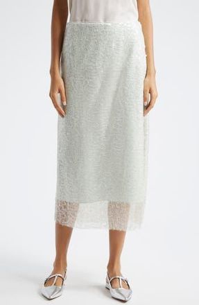 Vince Glassy Sequin Midi Skirt in Aqua Glass at Nordstrom Rack, Size 6