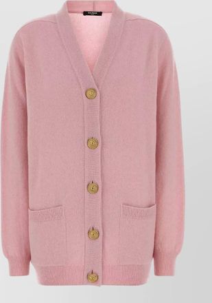 Balmain cashmere oversized mid-length cardigan