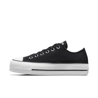 Converse Nike Mens Chuck Taylor All Star Lift Platform Canvas Shoes in Black | 560250F-001