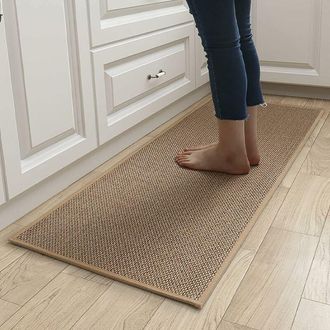 OEM Alfombrilla De Cocina De Goma Lavable Y Antideslizante - 10 Mm De Grosor - Superficie De Lino Suave - Resistente A La Suciedad Y Al Moho