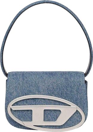 Diesel 1Dr Shoulder Bag In Denim Blue Jeans Color