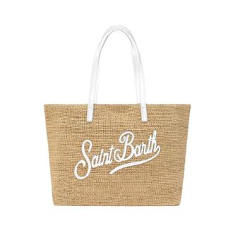 MC2 Saint Barth Tote Bags, female, Yellow, Size: ONE SIZE Raffia City Shoulder Bag