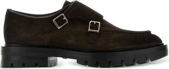 Santoni Suède gespschoenen - Bruin