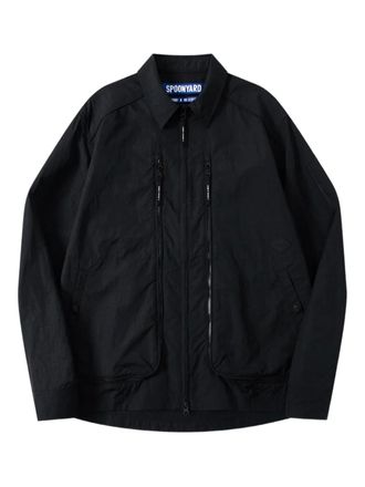 SPOONYARD zipper-pockets shirt jacket - Black
