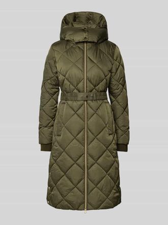 s.Oliver Black Label Regular Fit Steppmantel mit Zweiwege-Rei&szlig;verschluss in Khaki, Gr&ouml;&szlig;e 36