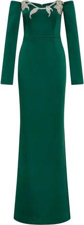 Rebecca Vallance Ellerie strapless verfraaide maxi-jurk - Groen