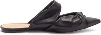 Carrano Leren Slippers in Ciabatta Stijl - Dames - Slip ons - Zwart - 37 EU - Leer - Schoenen