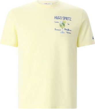 MC2 Saint Barth Mojito Embroidery T-Shirt - Heren - T-shirts - Geel - L - Katoen - Tops