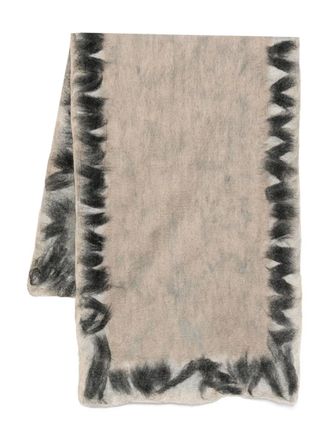 Silvana Shoes jagged-edge scarf - women - Cashmere/Silk - One Size - Grey