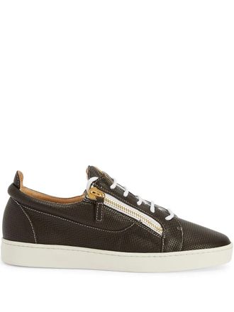 Giuseppe Zanotti Frankie double-zip low-to sneakers - Brown