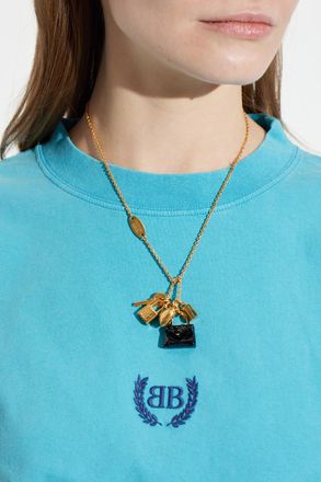 Balenciaga Necklace With Pendants, Womens, Gold