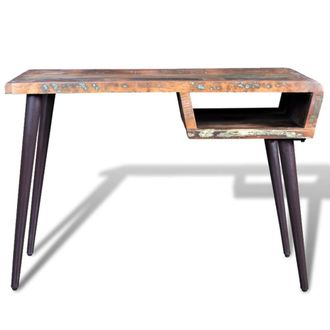 Berkfield Home Reclaimed Wood Desk with Iron Legs