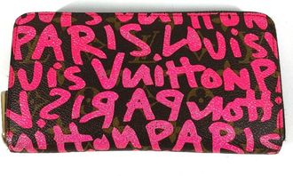 Louis Vuitton Monogram Graffiti Fuchsia Pink Monogram Graffiti Long Wallet (Bi-Fold) (Pre-Owned)