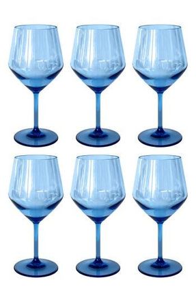 TarHong Angle Set of 6 Goblets in Blue at Nordstrom Rack