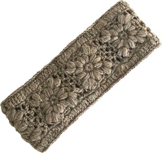 Nirvanna Designs Flower Crochet Headband- SOLIDS in Cocoa at Nordstrom
