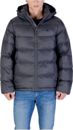Calvin Klein Jeans Gewatteerd Pufferjack met Afneembare Capuchon - Heren - Winterjassen - Grijs - XL - Nylon - Jassen
