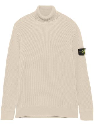 Stone Island Compass-badge sweater - men - Virgin Wool - M - Neutrals