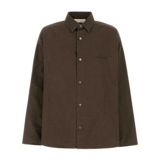 Fear of God Cotton Canvas Overshirt - Heren - Casual Overhemden - Bruin - XL - Katoen - Overhemden