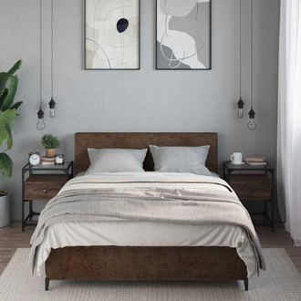 vidaXL Comodini 2 pz Rovere Marrone 40x40x55 cm in Legno Multistrato - Vidaxl