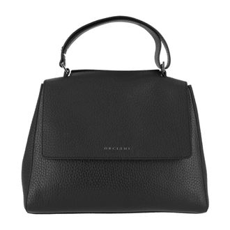 Orciani Sveva Soft Media Schoudertas - Dames - Handtassen - Zwart - ONE Size - Leer - Tassen