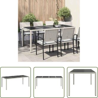 vidaXL Tavolo da pranzo esterno - Tavolo da Giardino Bianco 190 x 90 x 75 cm polyrattan
