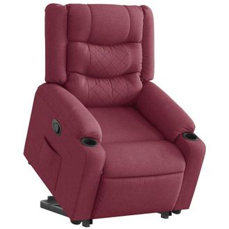 vidaXL Vidaxl - Sill&oacute;n Reclinable Elevable Tela Rojo Tinto