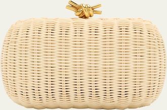 Bottega Veneta Knot Chain Rattan Crossbody Bag