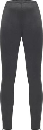 Pinko Fluwelen Polo Broek - Dames - Leggings - Grijs - S - Broeken